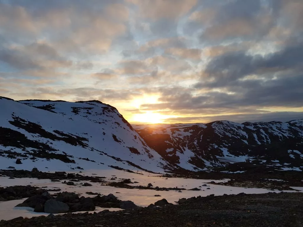 Honningsvag avond uitzicht
